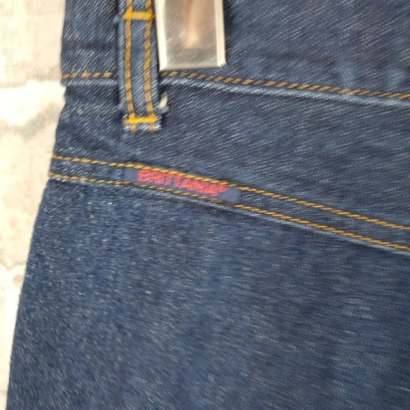 Vintage 80s Ribcage High Waist Jeans Pleated Waist  Taper Leg Cotton Size 12 - Picture 9 of 13